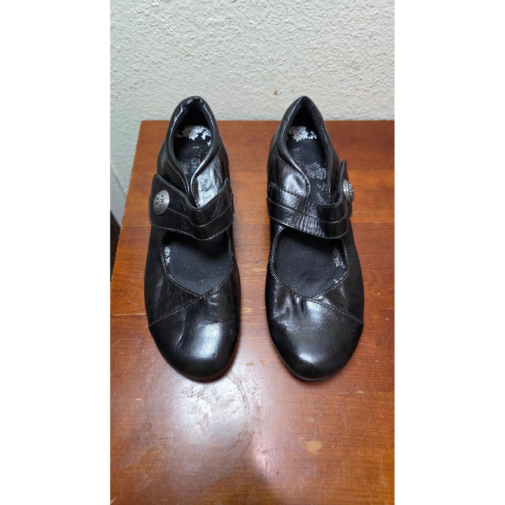 Taos Majesty Black Leather Mary‎ Jane Heels Womens 9 Comfort Pump MAJ-11637